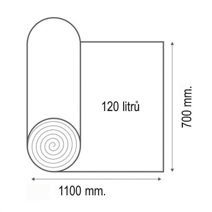 pytle na odpad 120l. 25 ks. Strong ČERNÉ